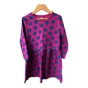 Tea Collection Pink and Blue Polka Dot Dress